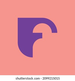 Letter F logo. Icon design. Template elements. Geometric abstract logos