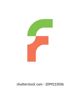 Letter F logo. Icon design. Template elements. Geometric abstract logos