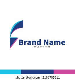 Letter F logo icon design, Alphabet F logo template.