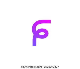 Buchstaben F-Symbol-Designvorlagen