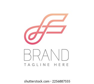 Buchstabe F Logo Symbol Design Vorlagenelemente. Für das Branding und Unternehmenslogos geeignet.
