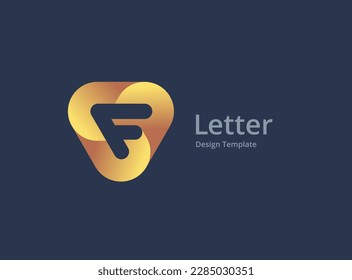 Letter F logo icon design template elements