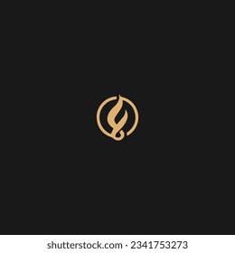 Letter F logo icon design vector, F circle icon,
