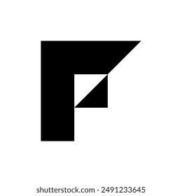 Letter F logo. Icon design. Template elements. Geometric abstract logos