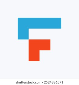 Letter F logo. Icon design. Template elements. Geometric abstract logos