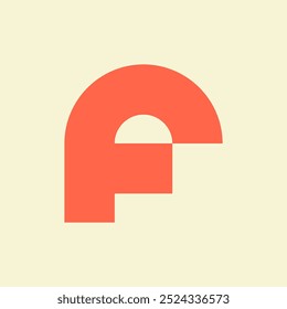 Letter F logo. Icon design. Template elements. Geometric abstract logos