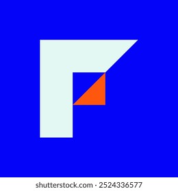 Letter F logo. Icon design. Template elements. Geometric abstract logos