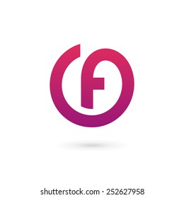 Letter F logo icon design template elements 