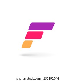 Letter F logo icon design template elements 