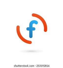 Letter F logo icon design template elements 