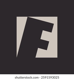 Letter F logo. Icon design. Template elements. Geometric abstract logos
