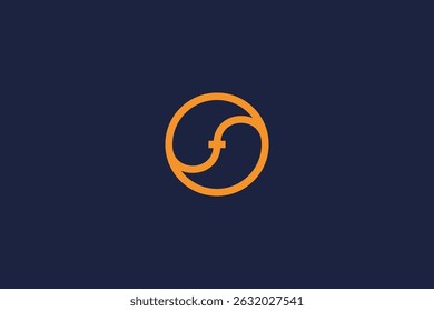 letter f logo icon design template with vector circle inspiration logo