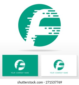 Letter F logo icon design template elements. Vector sign. Business card templates