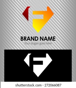 Letter F logo icon design template elements

