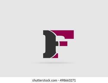 Letter F logo icon design template elements

