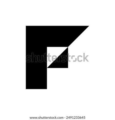 Letter F logo. Icon design. Template elements. Geometric abstract logos