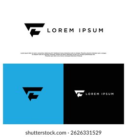 Letter F logo icon vector
