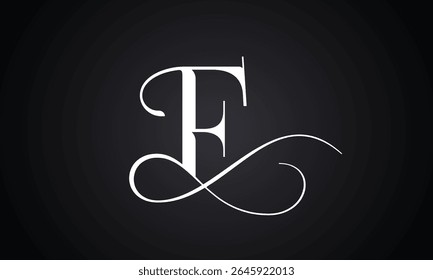 Letter f logo with infinity combination. Modern trendy initial luxury f letter logo design. Royal premium letter f logo design vector template.