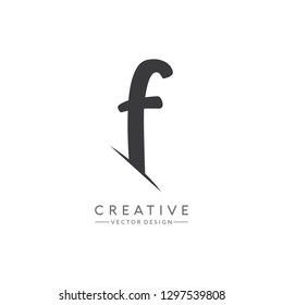 Letter F Logo. Initial Letter Design Vector Luxury Colors