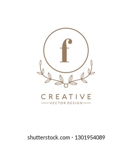 Letter F Logo. Initial Letter Design Vector Luxury Colors