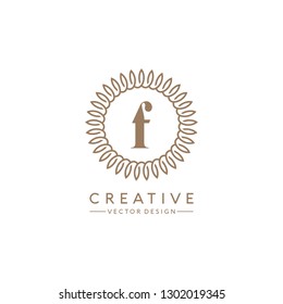Letter F Logo. Initial Letter Design Vector Luxury Colors