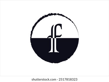 Letter F logo initial design template