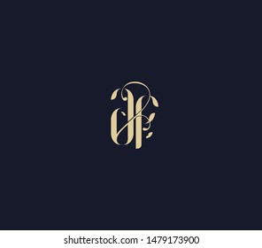 letter A F logo. luxury lettr AF logo design element.