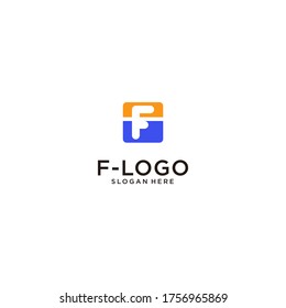 letter f logo modern, minimalist style