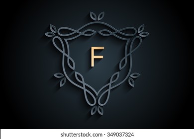 Letter F Logo, monogram logo design.