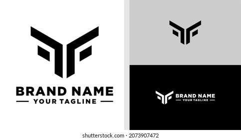 LETTER F LOGO MONOGRAM LINE FITNESS EDITABLE