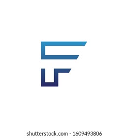 letter f logo monogram vector template
