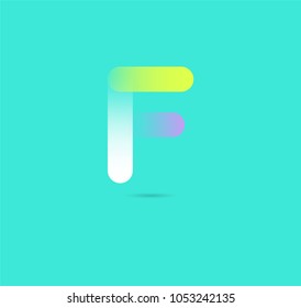 Letter F logo, multi colour letter icon vector template.