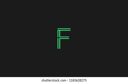 LETTER F LOGO WITH NEGATIVE SPACE EFFECT FOR ILLUSTRATION OR LOGO DESIGN USE