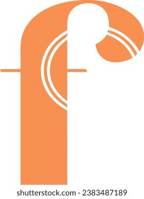 el logotipo F en naranja es adecuado para cualquier logotipo y marca de producto.