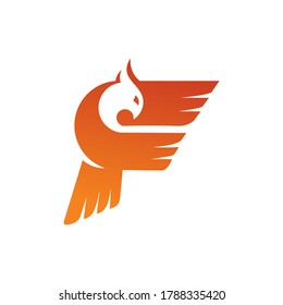 letter f logo for phoenix simple and clean