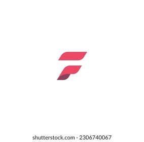 Letter F logo set with geometric gradient design, concept of 5G, future and forward.