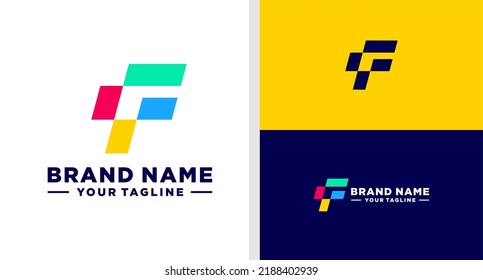 LETTER F LOGO SIMPLE ENERGY BOLT EDITABLE