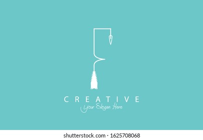 Letter F logo or symbol vector illustration