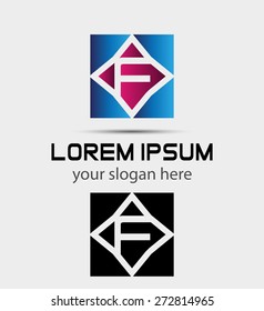 Letter F logo / symbol - vector icon
