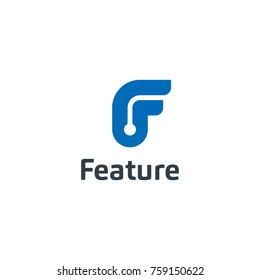 Letter F logo. F symbol vector