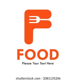 Letter f logo template illustration. suitable for food and catering businesses,  cooking business, fast food, restaurant, cookware shops, cuisine stores etc