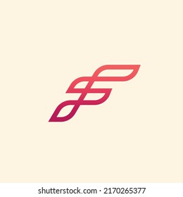 Letter F logo template. Unique modern creative logotype. Vector icon.