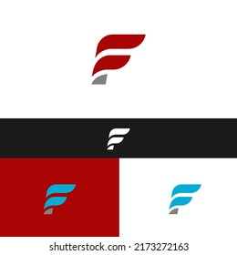 Símbolo de vector de plantilla de logotipo de letra F 