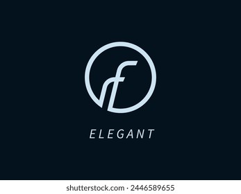 Buchstabe F Logo Vorlage Vektorgrafik