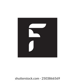 letter f logo that is unique and simple