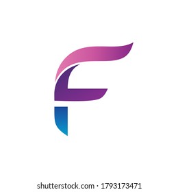 Letra f logo en vector