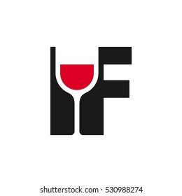 letter i and f logo vector