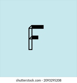 letter f logo vector architectural template