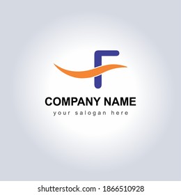Letter F Logo Vector Design Illustration for your Business Identity template. Creative Company Name with slogan brand logo. Unique Letter F Logo Icon for monogram . Beautiful Company Logo Idea.
