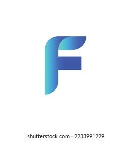 Letter F Logo Vector Gradient